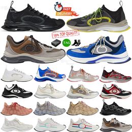 Designer Shoes Men Women RUN Sneakers Shoes Fashion Turquoise Yellow Rubber Light Grey Brown Sole Trainer size35-45