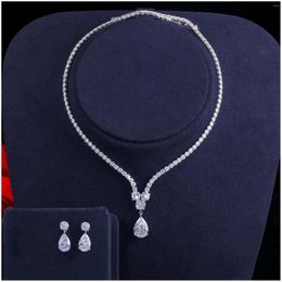Necklace Earrings Set And Earring With Exquisite Electroplating Process For Females Girls Party Wedding