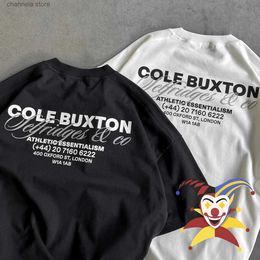 Men's T-Shirts Cole Buxton T-Shirt Men Women Couple Loose CB T Shirt Classic Slogan Tee With Tags T240227