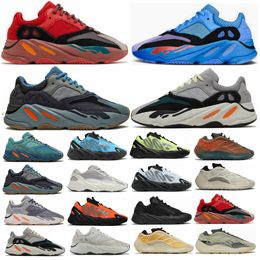 Men Women Running Shoes 700 Wash Orange v2 v3 Mens Women Reflective Utility Black Cream Static Blush Stone Runner Sneaker Big Size