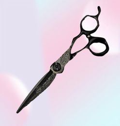 Hair Scissors Professional 6 Inch Upscale Black Damascus Cutting Barber Tools Haircut Thinning Shears Hairdresser3170838