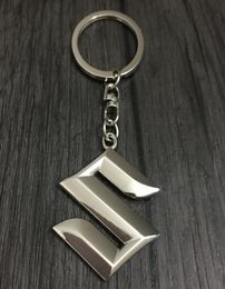 Fashion Suzuki Logo Car Keychain Keyrings Auto Emblems 3D key Holder Car key Fob Auto Parts For Suzuki Swift SX4 Grand Vitara5974024