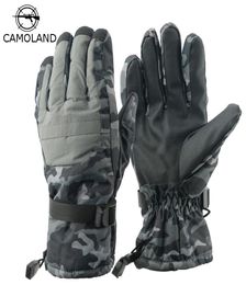 2019 New Winter hikingcamping ski Gloves thicken nonslip camo Men glove waterproof Tactical Use Thermal Mittens8546829