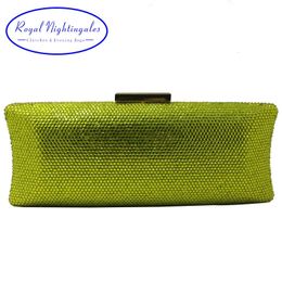 Royal Nightingales Women Crystal Clutches Hard Box Evening Bags and Yellow Green Red Black Navy Blue Orange 240223