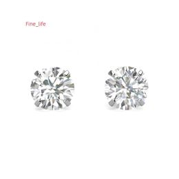 3mm / 4mm / 5mm / 6mm / 8mm 2 carat GRA Moissanite 925 Sterling Silver Hypoallergenic Stud Earrings Destiny Jewellery 2021 New