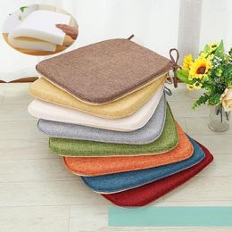 Pillow Modern Style Solid Color Cotton Linen Chair With Ties For Dining Chairs Kitchen Pad Cojines Decorativos