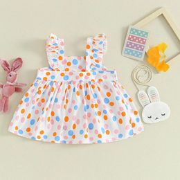 Girl Dresses Baby Summer Outfit Sleeveless Suspenders Wave Point Princess Dress Rabbit Pendant Infant Toddler Clothes