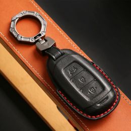 3 5 Button Car Key Cover Fob Leather Case Shell for Hyundai Elantra I20 I30 IX35 IX25 Grandeur Accent Solaris Sonata Palisade