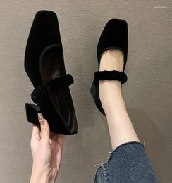 Dress Shoes 2024 Platform Heels Comfortable High-Heeled Latest Sexy Pump Sandals Ladies Slip On Shallow Mouth Lace-Up Square Toe Casua