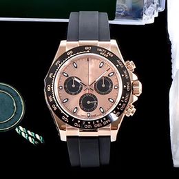 Men Watch Super Quality Automatic CAL Movement mm M Rubber Watches Ceramic Rose Gold Waterproof Noctilucent s Wristwatches