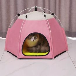 Mats Quick Folding Cat and Dog Tent Pet Supplies Cat Nest Dog Nest Cage Warm Tent Wandering Cat Nest Outdoor Sun Protection ZP0001