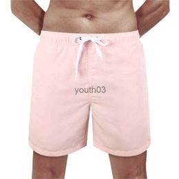 Men's Shorts Mens Shorts Mens 3xl Solid Skin Waterproof Lace Up Pocket Spring Holiday Beach Pants Trunks Flag Swim 240227