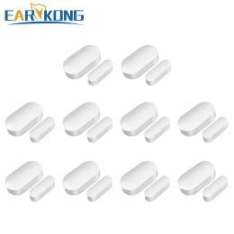 Detector EARYKONG 10 PCS door open sensor door detector reed switch wireless 433MHz for house security wifi gsm home alarm garage alarm