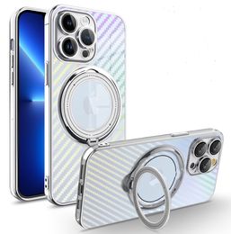 Phone Cases For Iphone 15 14 13 12 11 Mini Plus Max X XR XS 8 7 Magsafe Ring Carbon Case Luxury Cover Capa Fundas