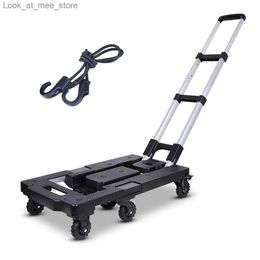 Shopping Carts Expandable base heavy-duty foldable handbag 7-wheel handcart foldable cart handcart travel cart portable household Q240227