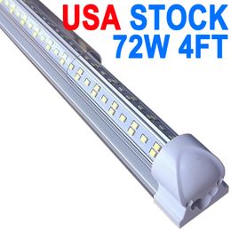 4FT 72W 6500K Daylight White Linkable 25Pack LED T8 Shop Light, LED Integrated Tube Lights LED Bar Lights for Corded Electric Garage,Workshop crestech