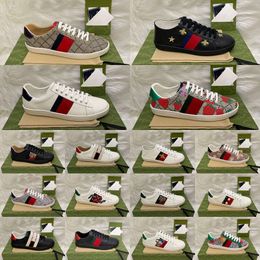 top quality Casual Shoes Designer Italy Luxury Sneakers Platform Low Men Women Dress Trainers Tiger Embroidered Ace Bee White Green Red 1977s Stripes Me