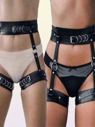Nxy Sm Bondage Women Leather Bdsm Leg Harness Garter Belts Erotic Adult Sex Products 2204263552559