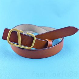 Western style belts for men designer ladies belts gold plated large smooth buckle beautiful cinturones multi colors thin casual designer luxury belt 2.5cm YD016 C4