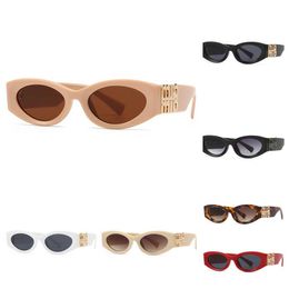 2024mui mui sunglasses designer womens oval frame glasses UV hot selling property squared Metal legs miu letter design SMU09WS SMU11WS 6D7O