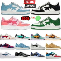 Designer Bappesta Casual Shoes Mens Womens Low Platform Sta SK8 Panda Shark Black Camo Bule Grey Dhgate Free Shipping Suede Sports Star Sneakers Trainers Size