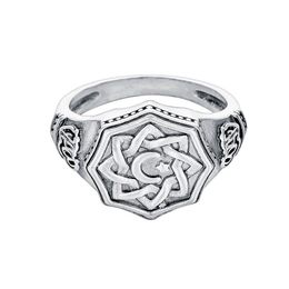 Vintage Crescent Star Signet Ring for Men Muslim Religious Arabic Antique Ring248z