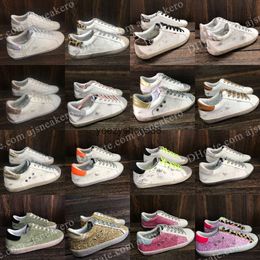 Goldenss Goosess Goldenss Goosess golden designer luxury sneaker men women super star casual shoes Genuine Leather sneakers wihte do old dirty