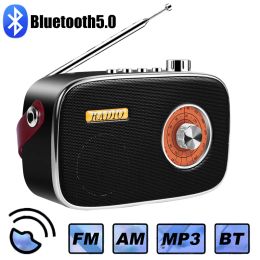 Players Portable Radio Handheld Am/fm Receiver Retro Bluetooth 5.0 Speaker Aux/usb/tf Mp3 Player Rechargeable Radio Support Handsfree