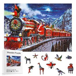 Puzzles Wooden Jigsaw Puzzles For Adults 12+ Years Unique Animals Shaped Wood Puzzles Perfect Gift For ChristmasL2403