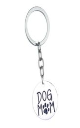 12PC Lovely Dog Keyring Cute Pet Paw Prints Pendant Keychain Family my Mom Mama Mothers Women Love Jewellery Gifts Fashion9264920