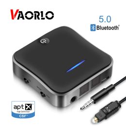 Speakers Bluetooth Transmitter Receiver 5.0 Wireless Adapter CSR8675 Aptx HD Adapter Optical Toslink/3.5mm AUX/SPDIF For Car TV Speaker