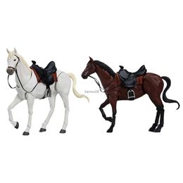 Transformation toys Robots 1/12 Scale Action Figures Ornament Figurine Doll Toys Gifts 1/12 Scale Horse Figure Model Micro Landscapes Decor DIY SceneL2403