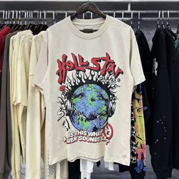 Men's T-Shirts Hellstar shirt Top Quality 100% Cotton Hellstar T-Shirt Men Graphic Tees Streetwear Hip Hop Fashion Shirt Women Oversize White Black Loose Tee short fk