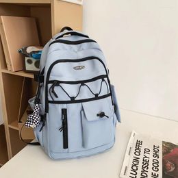 School Bags Solid Casual Backpacks Nylon Zipper Women's On Sale 2024 High Quality Capacity Multiple Pockets Student Backpack