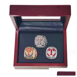 With Side Stones 2010 2011 2023 Baseball Rangers Seager Team Champions Championship Ring With Wooden Display Box Set Souvenir Men Fan Dhl47