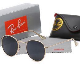 Top-Luxus-Sonnenbrillen, Linsen, Designer-Bänder, Damen, Herren, Schutzbrillen, Senioren, Brillen für Ray Bans, Damen-Brillengestell, Vintage-Sonnenbrille aus Metall mit Box