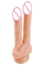 NXY Dildos Huge Double Dildos Penetration Vagina and Anus Soft Penis Realistic Dick Sex Toys Phallus Headed Dildo for Women 12204060953