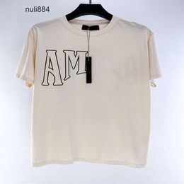 TShirts Short Casual amar miri Mens amari Summer Men Women Tshirt Cotton Designers amirl Sleeve letter line Back sun Print amis AM Shirts Hip Hop Streetwear T Shi 8K84