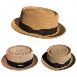 Berets Straw Boater Hat Panama Fedora For Outdoor Activities