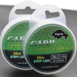 Lines 20m Carp Wire Fluorocarbon Fishing Line Monofilament Feeder Fishing Carp Wire Carbon Fibre Leader Line Chod Filament Fish Line