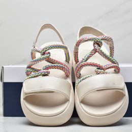 Fashion designer sports sandals summer women's thick soles increase beach shoes twist shoe measure :35-40