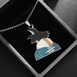 Pendant Necklaces Trendy And Fashionable Anime Peripheral Cartoon Character Avatar Necklace Stainless Steel Casual Simple Fan Gift