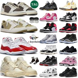 jordan 11 jordans4 jordan 4s jordans1 jordans11 jordens 4 travis scott air jordan 1 retro 4 j4 cherry 11s 1s 4 shoes black cat 4s cool grey 11 low【code ：L】 cactus jack black cats