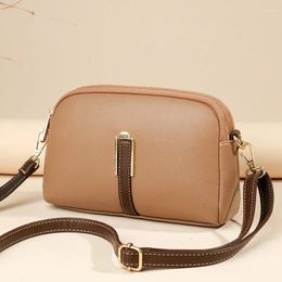 Evening Bags High Quality Soft Leather Ladies Simple Small Shoulder Crossbody Luxurious Designer Trendy Phone Bag Women Messenger Purses