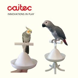 Toys CAITEC Parrot Stand Bird Toys Portable Perch and Training Tool Light Weight Bird Stand Safe Sturdy Tool for All Sizes Parrots