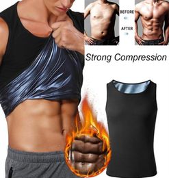 Mens Waist Trainer Vest Sweat Shirt Slimming Body Shaper Neoprene Sauna Suit Workout Cami for WeightLoss Tummy Fat Loss253B3756350