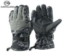 2019 New Winter hikingcamping ski Gloves thicken nonslip camo Men glove waterproof Tactical Use Thermal Mittens6931614