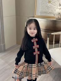 kid girl dress clothes sweater and skirt black color spring fashion baby girls flower wedding dresses clothes