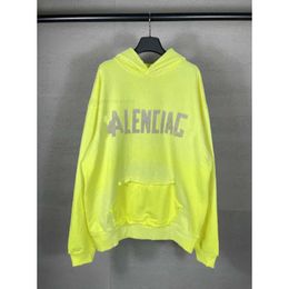 Men Sweaters Fashion High Home Balenciiagas Designer Hoodies Hoodie Cola Version Mens Embroidered Paris Classic Loose Hooded Couple Fitting MEZKLA0S