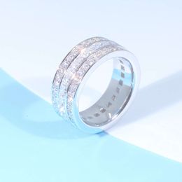 Ring Customized Sier/9K/10K/14K Custom Championship Rings 3 Rows Moissanite Diamond Men's Jewelry